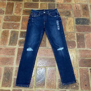 Gap Mid Rise Distressed Slim Boyfriend Jeans